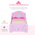 Kids Bed Princess Castle Theme w/ Side Rails Slats Home Furniture for 3 - 6 Yrs Pink 143 x 73 x 60 cm