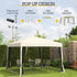 3 x 3(m) Pop Up Gazebo with 4 Mesh Sides and Carry Bag, Height Adjustable Party Canopy Tent, Portable Garden Outdoor
