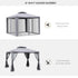 3 x 3 m Metal Gazebo, Garden Pavillion, Double Roof Outdoor Canopy Shelter with Mesh Sidewalls, Grey