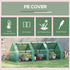 Mini Small Greenhouse with Steel Frame & PE Cover & Zipped Window Poly tunnel Steeple for Plants Vegetables, 270 x 90 x 90 cm, Green
