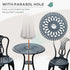 3 Piece Patio Cast Aluminium Bistro Set Garden Outdoor Furniture Table and Chairs Shabby Chic Style