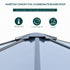 3 x 3(m) Hardtop Gazebo Canopy with Polycarbonate Roof, Aluminium Frame, Permanent Pavilion Garden Gazebo with Netting and Curtains for Patio, Deck, Dark Grey