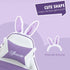 Racing Gaming Chair, Reclining PU Leather Computer Chair with Removable Rabbit Ears, Footrest, Headrest and Lumber Support, Purple Bargain Clearance Centre