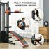 Multi Gym Workout Station, Weight Machine with 65kg Weight Stack, Sit Up Bench, Push Up Stand, Dip Station