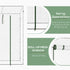 Small Walk-in Garden Greenhouse with Steel Frame, Large Roll-up Door and Windows, 200Lx76Wx168Hcm, White