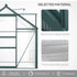 6 x 10ft Polycarbonate Greenhouse, Large Walk-In Green House with Slide Door and Window, Garden Plants Grow House with Aluminium Frame and Foundation, Dark Green