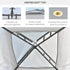 3 x 3 m Metal Gazebo, Garden Pavillion, Double Roof Outdoor Canopy Shelter with Mesh Sidewalls, Grey