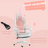 Racing Gaming Chair, Reclining PU Leather Computer Chair with Removable Rabbit Ears, Footrest, Headrest and Lumber Support, Pink Bargain Clearance Centre