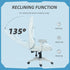 Faux Leather Colour Block Gaming Chair, with 135° Reclining Back - Blue/White Bargain Clearance Centre