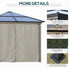 3 x 3(m) Hardtop Gazebo Canopy with Polycarbonate Roof, Aluminium Frame, Permanent Pavilion Garden Gazebo with Netting and Curtains for Patio, Deck, Dark Grey