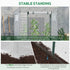 Small Walk-in Garden Greenhouse with Steel Frame, Large Roll-up Door and Windows, 200Lx76Wx168Hcm, White