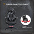 Computer Gaming Chair, Racing Desk Chair with Lumbar Support and Footrest, PU Leather Gamer Chair with Headrest and Swivel Wheels for Home, Grey Bargain Clearance Centre