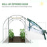 Walk-in Polytunnel Greenhouse with Roll-up Door Transparent Tunnel Greenhouse with Steel Frame and PVC Cover, 2.5 x 2m