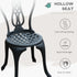 3 Piece Patio Cast Aluminium Bistro Set Garden Outdoor Furniture Table and Chairs Shabby Chic Style