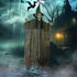 170 cm Life Size Hanging Halloween Animated Witch with Glowing LED Eyes, Spooky Witch Scary Halloween Decorations, Battery Operated, Indoor Party Props
