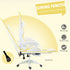 Racing Gaming Chair, Reclining PU Leather Computer Chair with Removable Rabbit Ears, Footrest, Headrest and Lumber Support, Yellow Bargain Clearance Centre