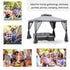 3 x 3 m Metal Gazebo, Garden Pavillion, Double Roof Outdoor Canopy Shelter with Mesh Sidewalls, Grey