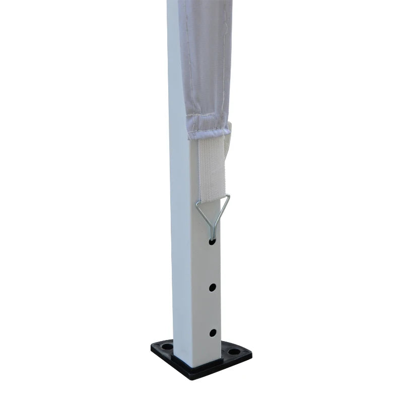 3 x 3M Garden Pop Up Gazebo Height Adjustable Marquee Party Tent Wedding Canopy with Carrying Bag, White