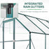 6x8 FT Polycarbonate Greenhouse with Base and Raised Bed, Walk-in Greenhouse with Aluminium Frame, Temperature Controlled Window, Foundation for Plants, Flowers, Vegetable