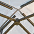 3 x 3 m Metal Gazebo, Garden Pavillion, Double Roof Outdoor Canopy Shelter with Mesh Sidewalls, Grey