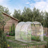 Walk-in Polytunnel Greenhouse with Roll-up Door Transparent Tunnel Greenhouse with Steel Frame and PVC Cover, 2.5 x 2m