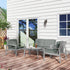 4-Piece Wooden Garden Furniture Set with Cushions - Light Grey