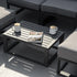 Garden Daybed, 6 Piece Outdoor Sectional Sofa Set, Aluminum Patio Conversation Furniture Set with Coffee Table, Footstool and Cushions, Grey