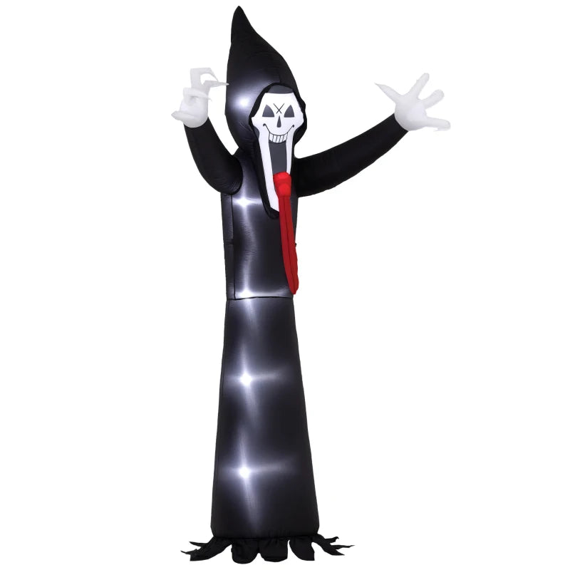 10 FT Grim Reaper Halloween Inflatable with 5 Built-in LED Lights, Blow Up Outdoor Halloween Decoration for Indoor, Outdoor Party