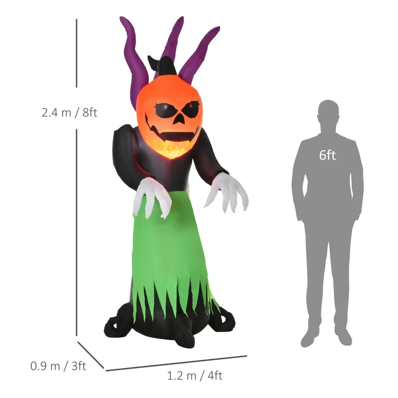 Halloween Pumpkin Ghost Inflatable LED Lights Accessories Scary Ghoul Outdoor Kids Party Theme Display