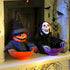 2pcs Animated Halloween Skull Bowl, Skeleton Ghost Skull Candy Dish with LED Eyes, Moving Body and Creepy Sound for Party Decoration, Festival Haunted Houses