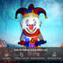 4ft Halloween Inflatable Clown on Bicycle, Blow Up Outdoor Halloween Decoration with 3 Built-in LED Lights for Garden, Party Indoor Outdoor