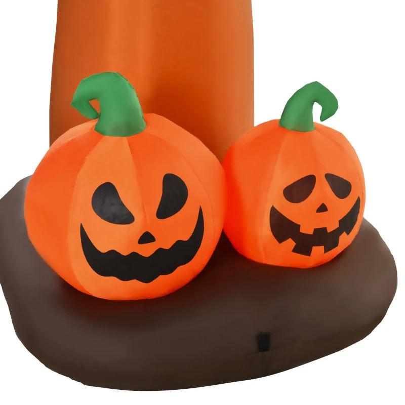 2.7m Halloween Inflatable Dead Tree with Ghost, Pumpkin and Owl, Blow Up Decorations with Build-in LED Lights for Party Outdoor Garden Décor