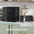 46 Litre Table Top Mini Fridge, Small Fridge with Ice Box, Reversible Door, Adjustable Temperature and Legs for Bedrooms, Home Office, Black