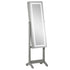 Jewellery Cabinet with LED Light, Lockable Jewellery Organiser with Full-Length Mirror for Bedroom Dressing Room, Grey Bargain Clearance Centre