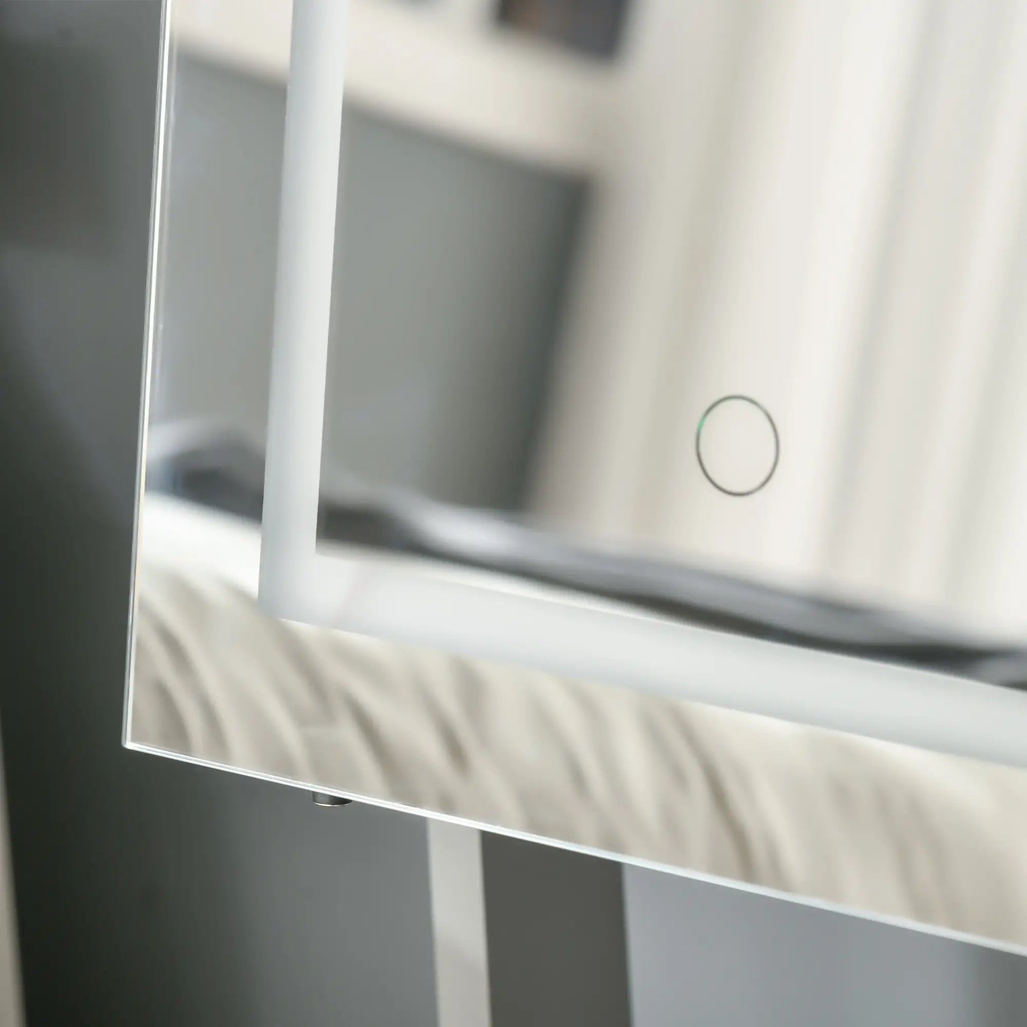 Jewellery Cabinet with LED Light, Lockable Jewellery Organiser with Full-Length Mirror for Bedroom Dressing Room, Grey Bargain Clearance Centre