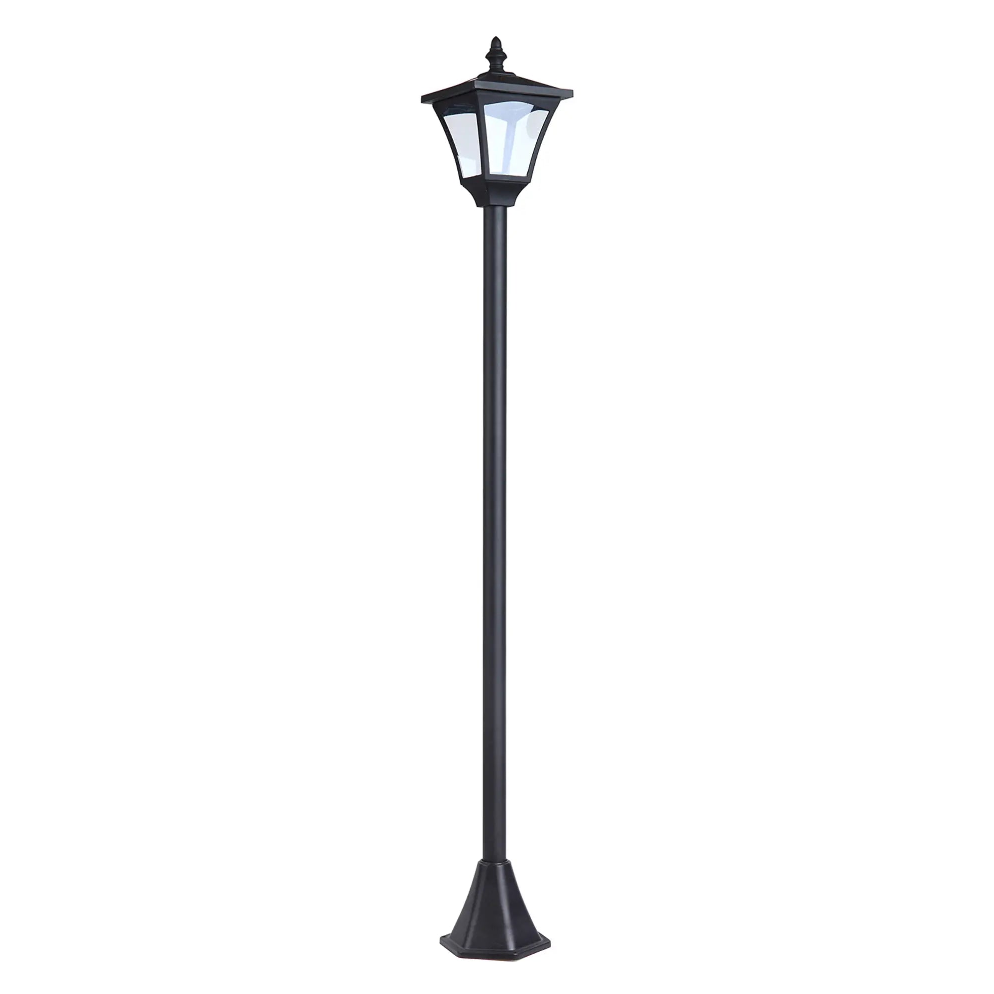 Outdoor Garden Solar Post Lamp Photosensitive LED Lantern Bollard Pathway 1.2M Tall – Black