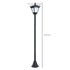 Outdoor Garden Solar Post Lamp Photosensitive LED Lantern Bollard Pathway 1.2M Tall – Black