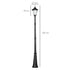 2.4 m Garden Lamp Post Light, LED Solar Powered Patio Path Lighting Lamp with Aluminium Frame, PIR Motion Sensor for Lawn, Pathway, Driveway, Black