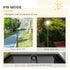 2.4 m Garden Lamp Post Light, LED Solar Powered Patio Path Lighting Lamp with Aluminium Frame, PIR Motion Sensor for Lawn, Pathway, Driveway, Black
