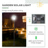 Outdoor Garden Solar Post Lamp Photosensitive LED Lantern Bollard Pathway 1.2M Tall – Black
