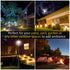 2.4 m Garden Lamp Post Light, LED Solar Powered Patio Path Lighting Lamp with Aluminium Frame, PIR Motion Sensor for Lawn, Pathway, Driveway, Black