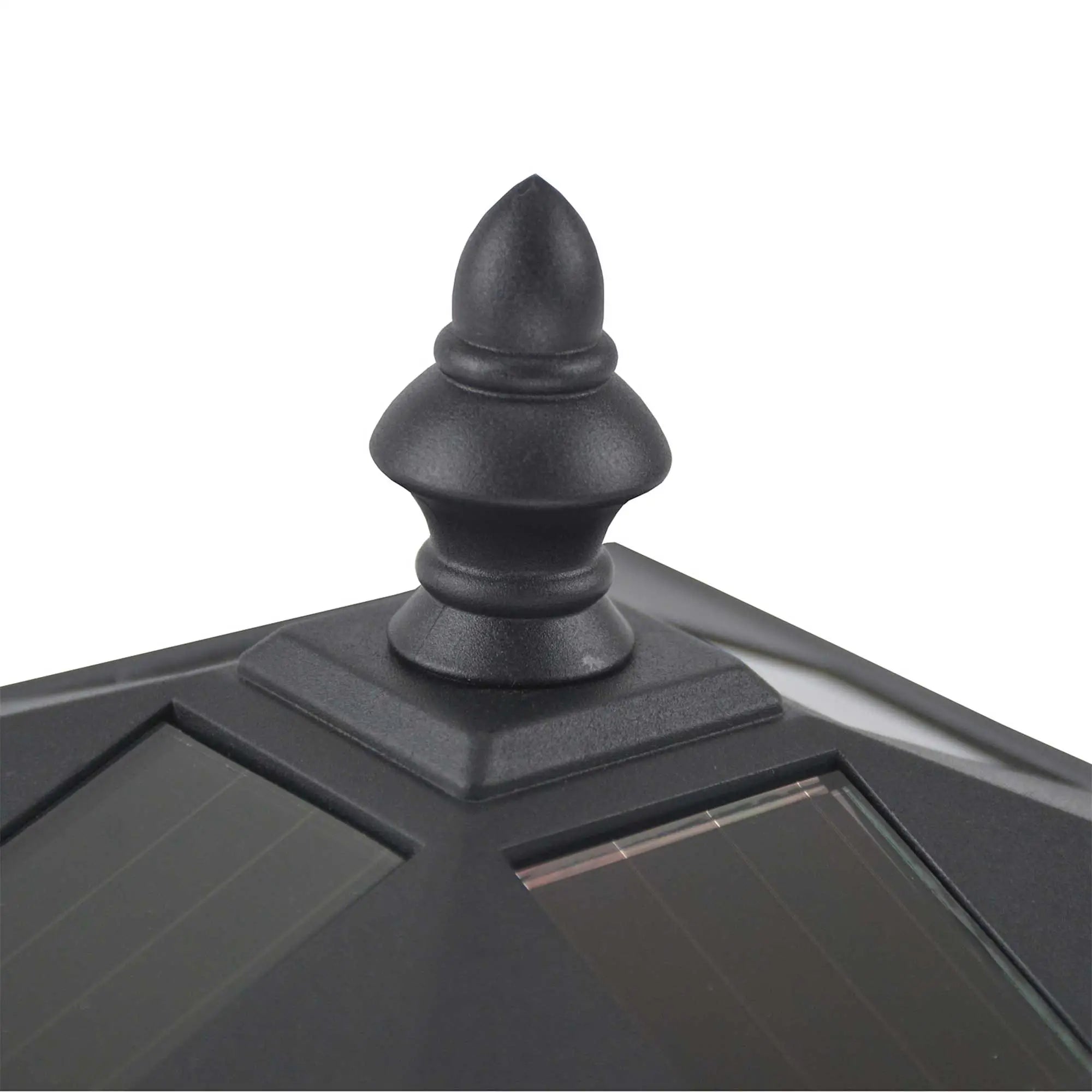 Outdoor Garden Solar Post Lamp Photosensitive LED Lantern Bollard Pathway 1.2M Tall – Black