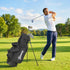 Outsunny Golf Stand Bag 6 Way Full-Length Dividers, Waterproof Golf Bag Grey