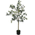 Decorative Artificial Tree, 5ft/ 150cm Silk Eucalyptus Tree with 230 Silver Dollar Leaves in Pot, Fake Plant for Home, Office, Living Room, Indoor Decor Bargain Clearance Centre