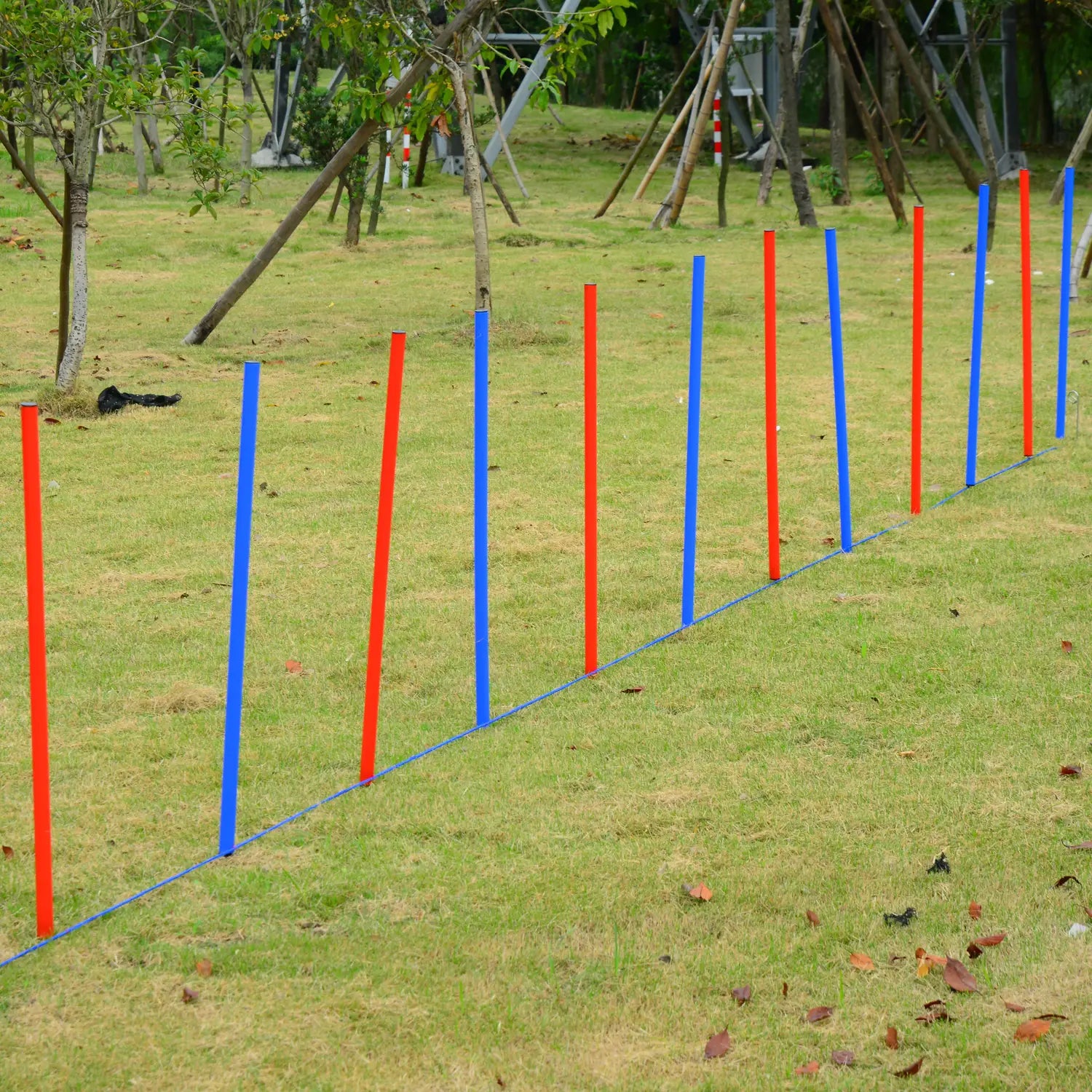 Pet Agility Training Equipment Dog Play Run Obedience Training Set Adjustable (Poles)