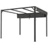 3 x 3m Aluminium Pergola, with Retractable Roof and Wall - Dark Grey