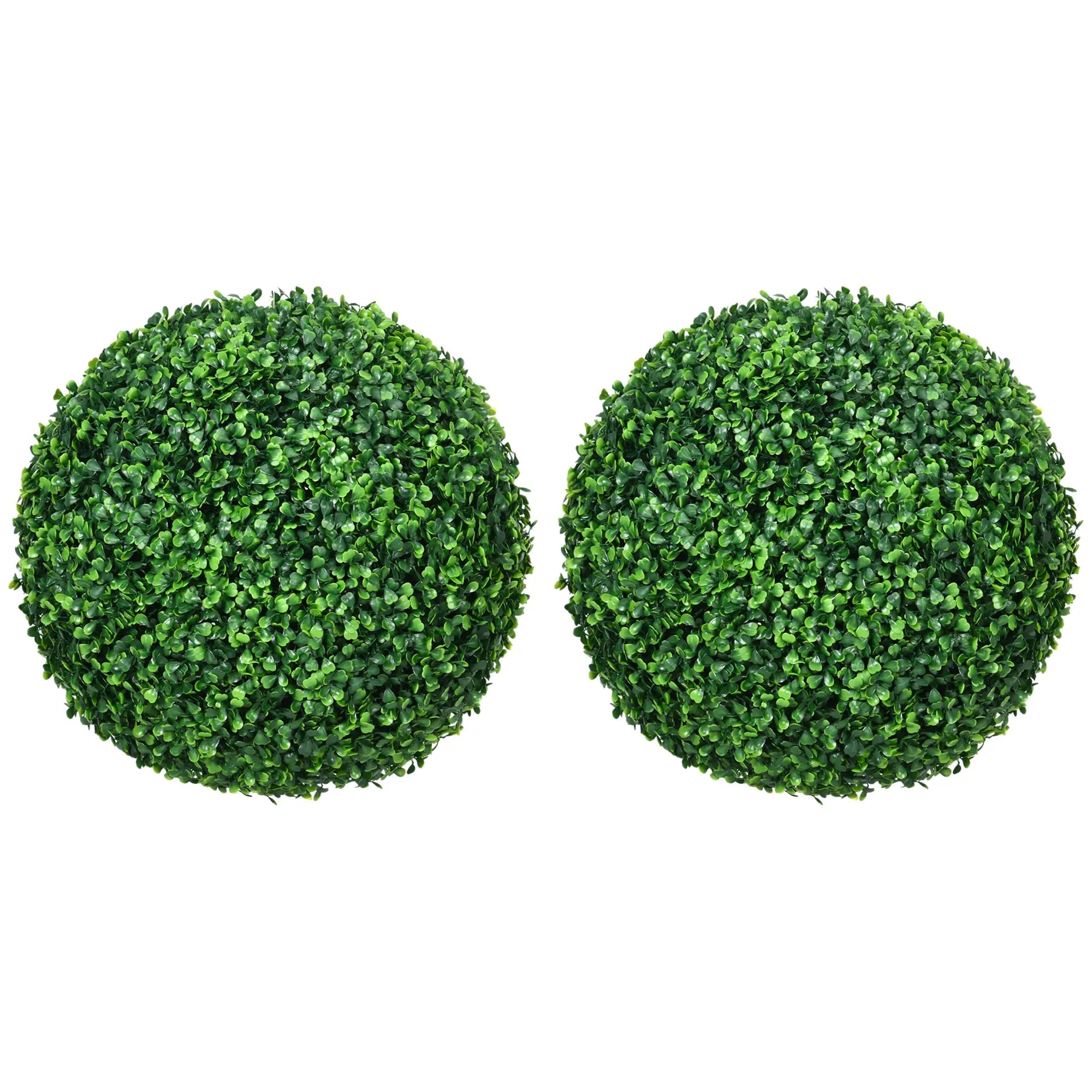 Set of Two Artificial Boxwood Balls Plants - Green Bargain Clearance Centre