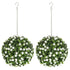 Set of 2 Decorative Artificial Plants, UV-protected Artificial Plant Topiary Rose Balls, Fake Plants for Home Indoor outdoor Decor, 28cm, White Bargain Clearance Centre