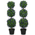 Set of 2 Artificial Plants, Lavender Flowers Ball Trees with Pot, for Home Indoor Outdoor Decor, 110cm Bargain Clearance Centre