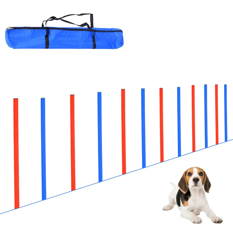 Pet Agility Training Equipment Dog Play Run Obedience Training Set Adjustable (Poles)